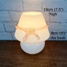 Load image into Gallery viewer, Vintage Murano Glass Mushroom Lamp With Pink Glass Bow.