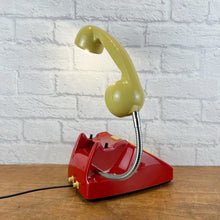 Load image into Gallery viewer, Red & Mustard Desk Lamp, Quirky Telephone Lamp