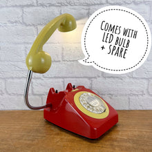 Load image into Gallery viewer, Red & Mustard Desk Lamp, Quirky Telephone Lamp