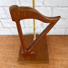 Load image into Gallery viewer, Vintage Harp Lamp, Gift For Harpist.