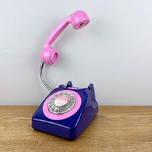 Load image into Gallery viewer, Dark Blue & Pink Desk Lamp.