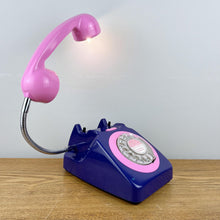 Load image into Gallery viewer, Dark Blue & Pink Desk Lamp.