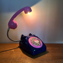 Load image into Gallery viewer, Dark Blue & Pink Desk Lamp.