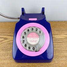 Load image into Gallery viewer, Dark Blue & Pink Desk Lamp.