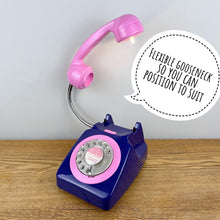 Load image into Gallery viewer, Dark Blue & Pink Desk Lamp.