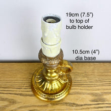 Load image into Gallery viewer, Vintage French Lamp, Wee Willie Winkie Chamberstick Lamp