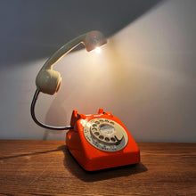 Load image into Gallery viewer, Orange Desk Lamp, Retro Telephone Lamp.