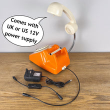 Load image into Gallery viewer, Orange Desk Lamp, Retro Telephone Lamp.