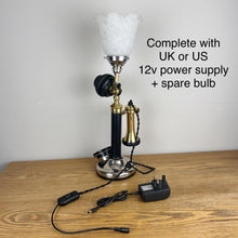 Load image into Gallery viewer, Vintage Candlestick Telephone Lamp.