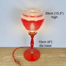 Load image into Gallery viewer, Mid Century Atomic Red Lamp