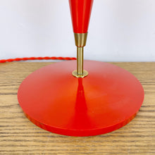 Load image into Gallery viewer, Mid Century Atomic Red Lamp
