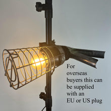 Load image into Gallery viewer, Industrial Cage Light, Vintage Inspection Lamp.