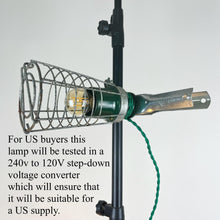 Load image into Gallery viewer, Industrial Cage Light, Vintage Inspection Lamp.