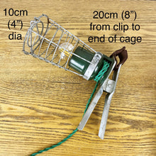 Load image into Gallery viewer, Industrial Cage Light, Vintage Inspection Lamp.