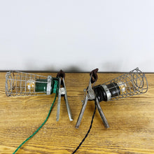 Load image into Gallery viewer, Industrial Cage Light, Vintage Inspection Lamp.