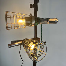 Load image into Gallery viewer, Industrial Cage Light, Vintage Inspection Lamp.