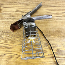 Load image into Gallery viewer, Industrial Cage Light, Vintage Inspection Lamp.
