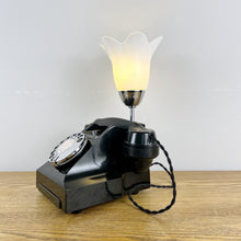 Load image into Gallery viewer, Vintage Black Bakelite Telephone Desk Lamp