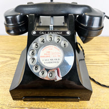 Load image into Gallery viewer, Vintage Black Bakelite Telephone Desk Lamp