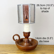 Load image into Gallery viewer, Vintage Wooden Chamberstick Candle Lamp.