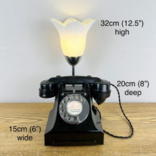 Load image into Gallery viewer, Vintage Black Bakelite Telephone Desk Lamp