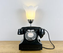 Load image into Gallery viewer, Vintage Black Bakelite Telephone Desk Lamp