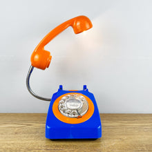 Load image into Gallery viewer, Retro Telephone Lamp Blue / Orange