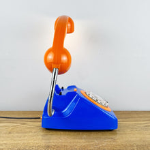 Load image into Gallery viewer, Retro Telephone Lamp Blue / Orange