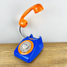 Load image into Gallery viewer, Retro Telephone Lamp Blue / Orange
