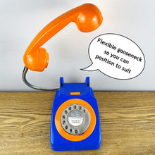 Load image into Gallery viewer, Retro Telephone Lamp Blue / Orange