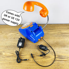 Load image into Gallery viewer, Retro Telephone Lamp Blue / Orange