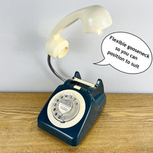 Load image into Gallery viewer, ManCave Lighting, Blue / Cream Telephone Lamp