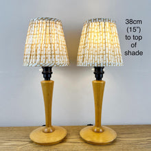 Load image into Gallery viewer, Pair Of Vintage Light Wood Lamps