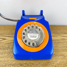 Load image into Gallery viewer, Retro Telephone Lamp Blue / Orange