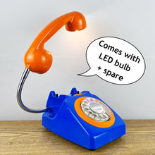 Load image into Gallery viewer, Retro Telephone Lamp Blue / Orange