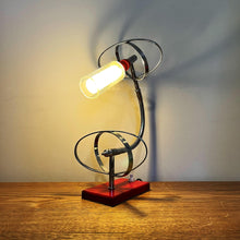 Load image into Gallery viewer, Atomic Red & Chrome Lamp