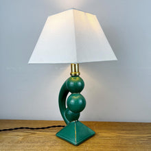 Load image into Gallery viewer, Vintage Green Ceramic Abstract Sculptural Lamp