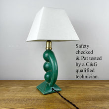 Load image into Gallery viewer, Vintage Green Ceramic Abstract Sculptural Lamp