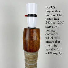 Load image into Gallery viewer, Pair Of Rare Mid Century Lamps, Teak & Cardboard.