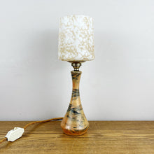 Load image into Gallery viewer, Art Deco Wood & Resin Lamp With Glass Shade.