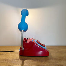 Load image into Gallery viewer, Red & Blue Telephone Lamp, Quirky Desk Lamp.
