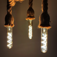 Load image into Gallery viewer, Vintage Nautical Ceiling Light, Ships Wheel & Rope.