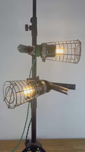 Load and play video in Gallery viewer, Industrial Cage Light, Vintage Inspection Lamp.