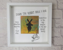Load image into Gallery viewer, White Rabbit Art, White Rabbit Alice In Wonderland, Fluid Art, White Rabbit Decor, Inspirational Art, Wonderland Gift, Adventure Quote