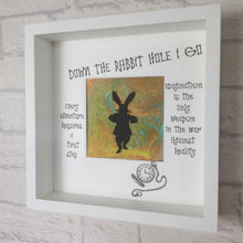 Load image into Gallery viewer, White Rabbit Art, White Rabbit Alice In Wonderland, Fluid Art, White Rabbit Decor, Inspirational Art, Wonderland Gift, Adventure Quote