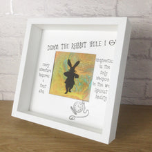 Load image into Gallery viewer, White Rabbit Art, White Rabbit Alice In Wonderland, Fluid Art, White Rabbit Decor, Inspirational Art, Wonderland Gift, Adventure Quote