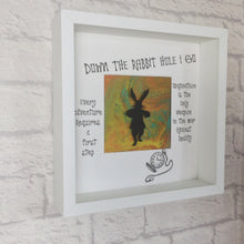 Load image into Gallery viewer, White Rabbit Art, White Rabbit Alice In Wonderland, Fluid Art, White Rabbit Decor, Inspirational Art, Wonderland Gift, Adventure Quote