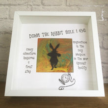 Load image into Gallery viewer, White Rabbit Art, White Rabbit Alice In Wonderland, Fluid Art, White Rabbit Decor, Inspirational Art, Wonderland Gift, Adventure Quote