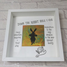 Load image into Gallery viewer, White Rabbit Art, White Rabbit Alice In Wonderland, Fluid Art, White Rabbit Decor, Inspirational Art, Wonderland Gift, Adventure Quote