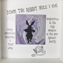 Load image into Gallery viewer, White Rabbit, White Rabbit Alice In Wonderland, Fluid Art, White Rabbit Decor, Inspirational Art, Wonderland Gift, Adventure Quote